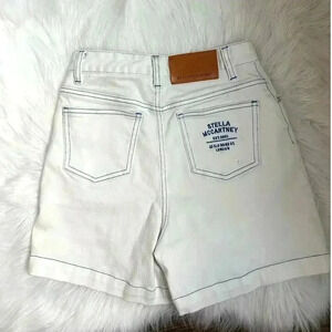 STELLA MCCARTNEY 23 Old Bond Street London Denim Shorts In White Wash